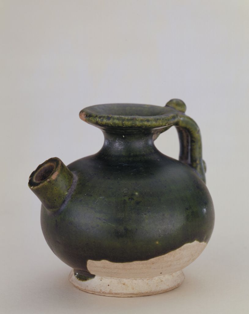 图片[1]-Green glaze small pot of Gongyi kiln-China Archive